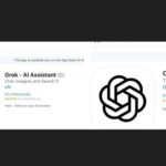 App Store review and rating of GrokAI and ChatGPT